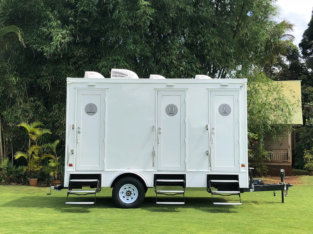 High-end portable restroom and toilet for rental